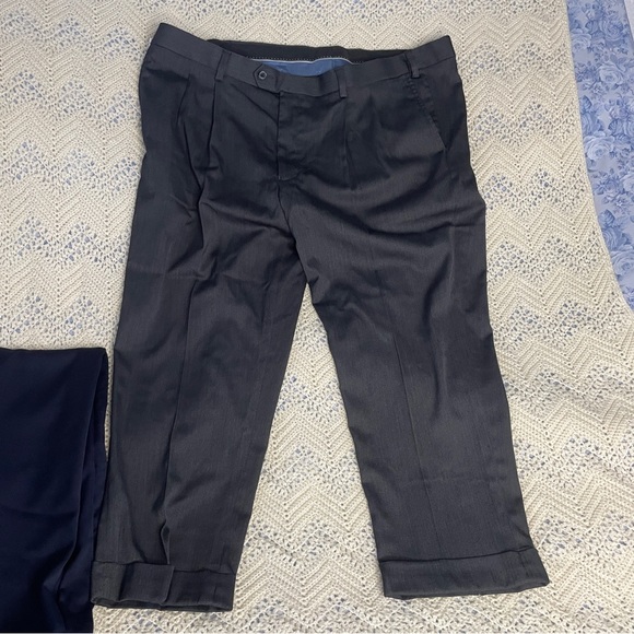 4 Pair GS Perfect Fit 46x28 Work Pants Blue Gray Pleated Front Double Button - Picture 5 of 16